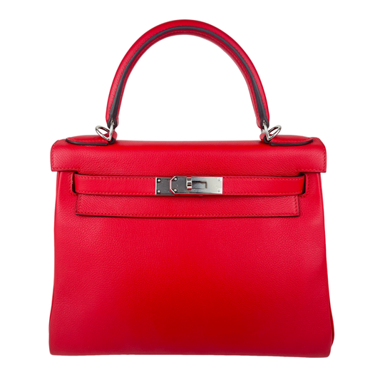 Kelly28 ケリー28 Rouge de cour ルージュクー Evercolor エバーカラー PHW シルバー金具 Stamp-Y Y刻印