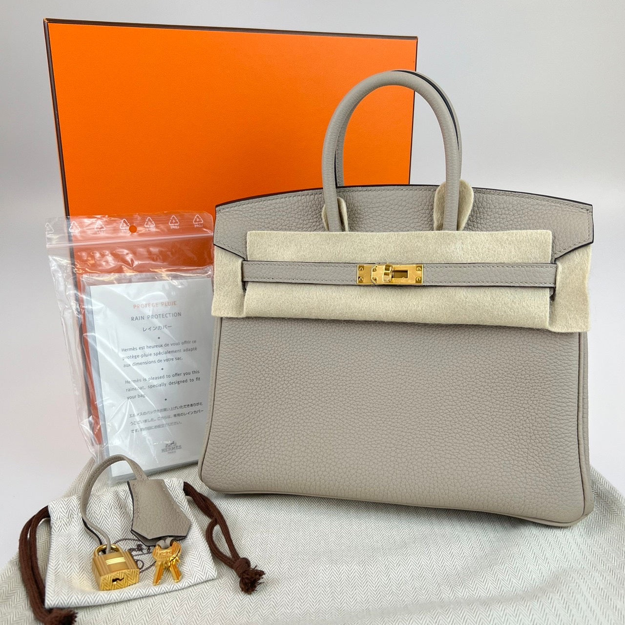 Birkin25 バーキン25 トゥルティエールグレー Tourterelle grey ゴールド金具 Gold Hardwear トゴ Togo U刻 Stamp-U ハンドバック