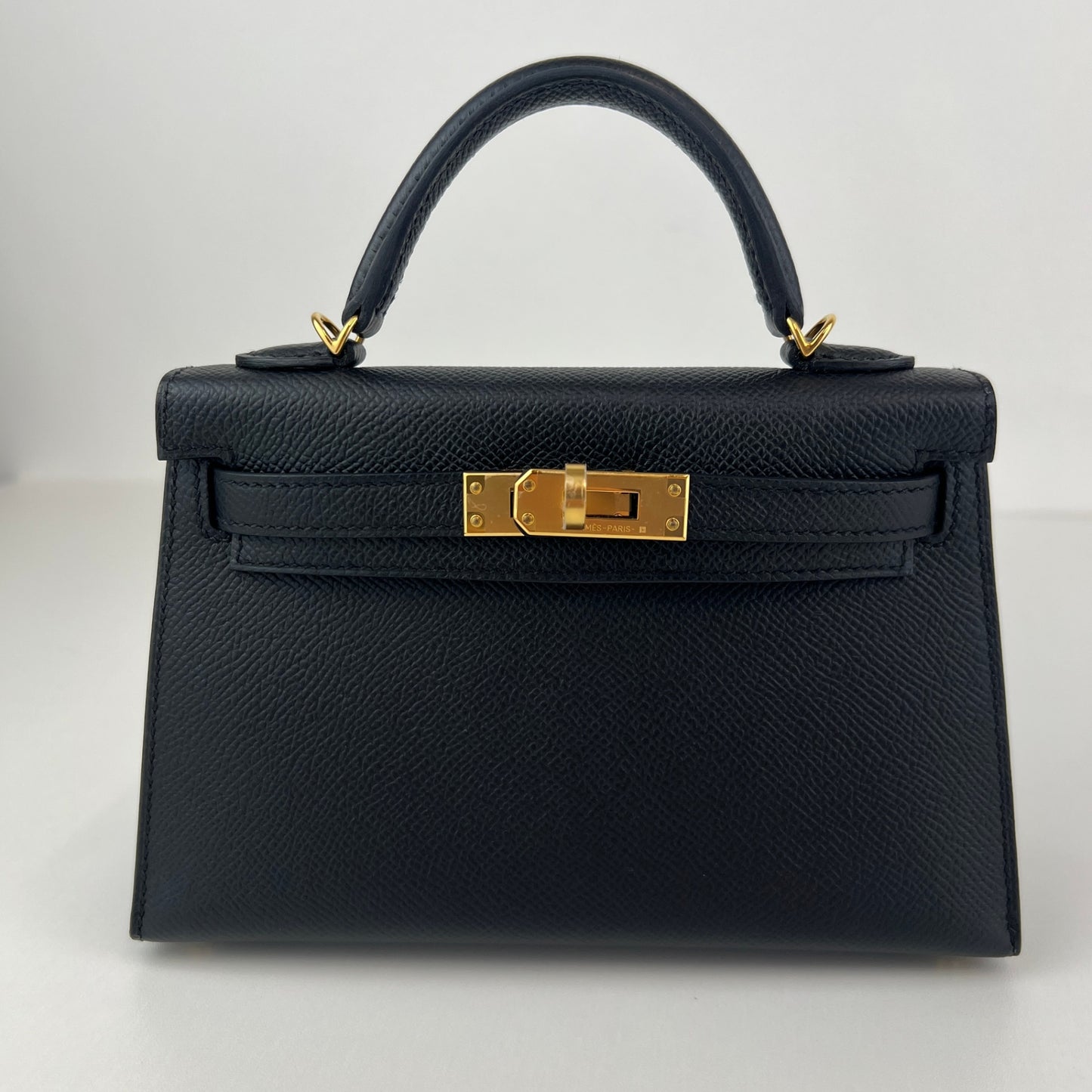 Mini kelly ミニケリー Black ブラック GHW ゴールド金具 Stamp-W W刻印 Epsom エプソン