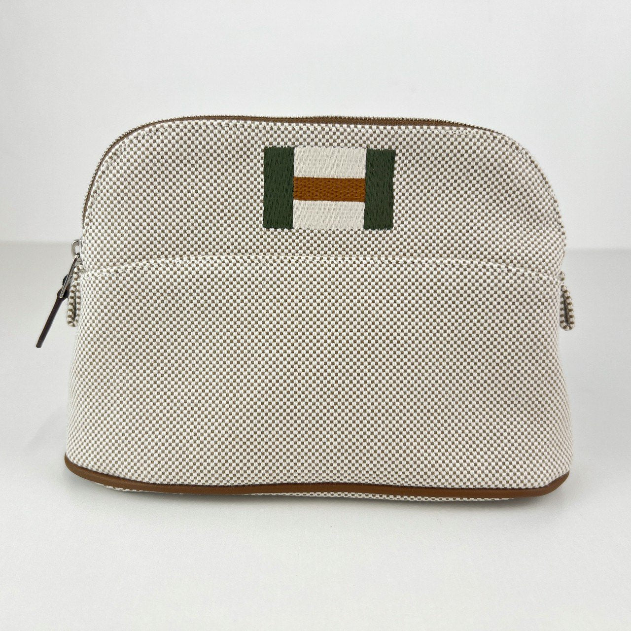 Hermès エルメス Trousse Bolide casaque mini ボリードポーチ カザック ミニ 綿100% Grege グレージュ