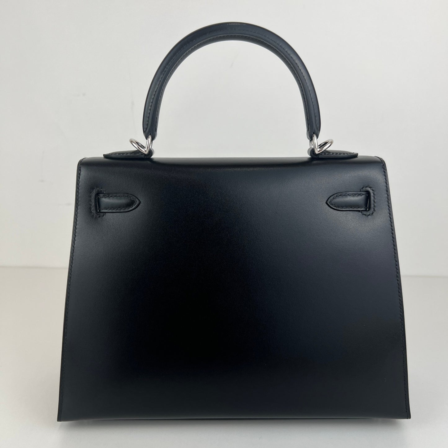 Hermès エルメス Kelly25 sellier ケリー25 セリエ Stamp-W W刻印 Box ボックス Black ブラック PHW シルバー金具