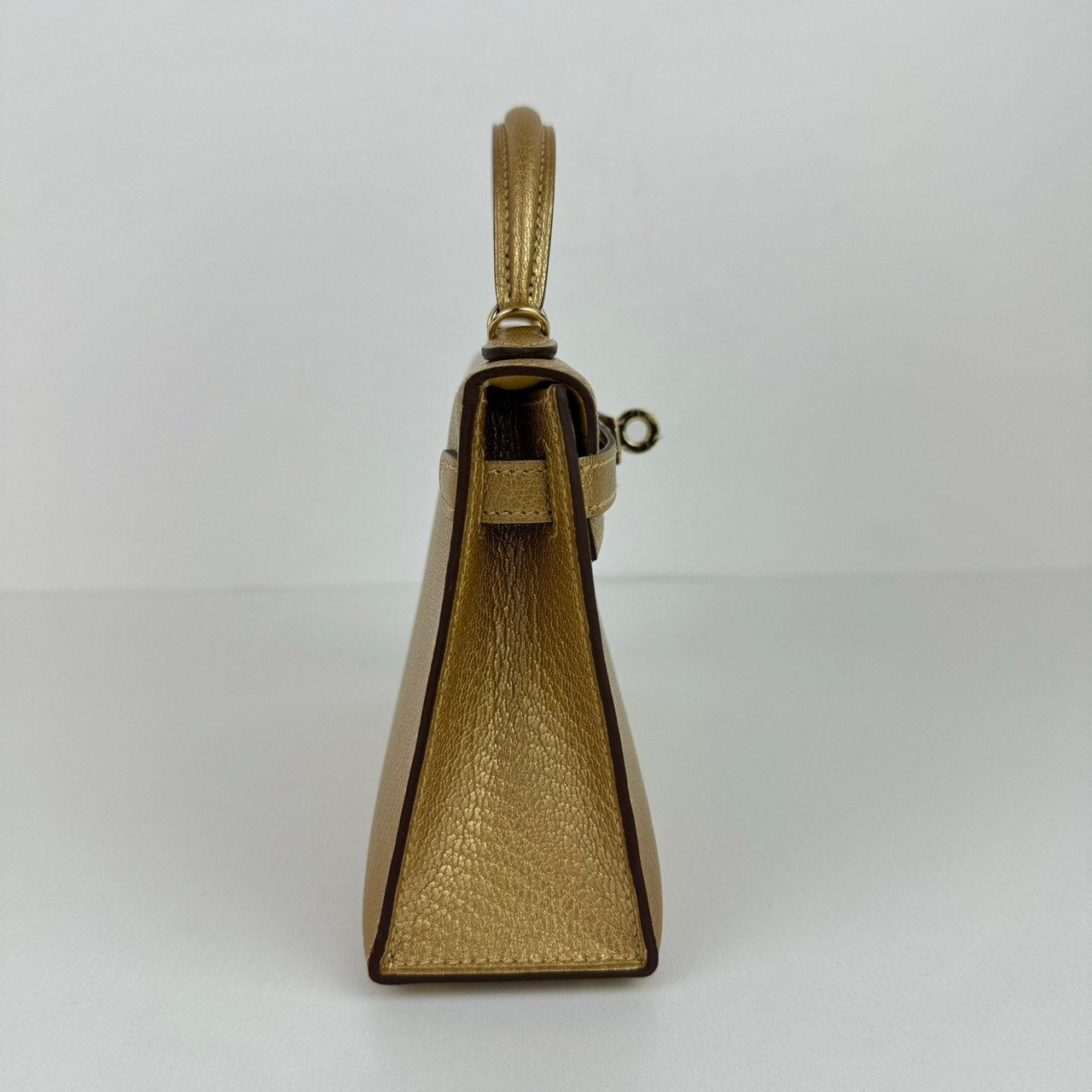Mini kelly ミニケリー Dore ドレ Chevre シェーブル PMBHW シャンパンゴールド金具 Stamp-W W刻印