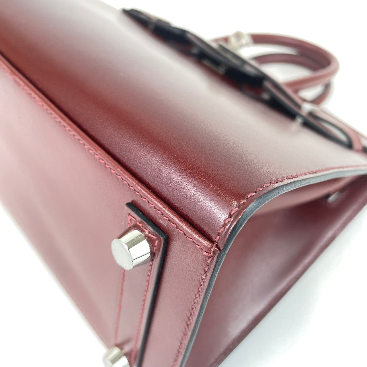 Birkin25 バーキン25 Sellier セリエ Rouge H ルージュ H Box calf ボックスカーフ PHW シルバー金具 U刻印
