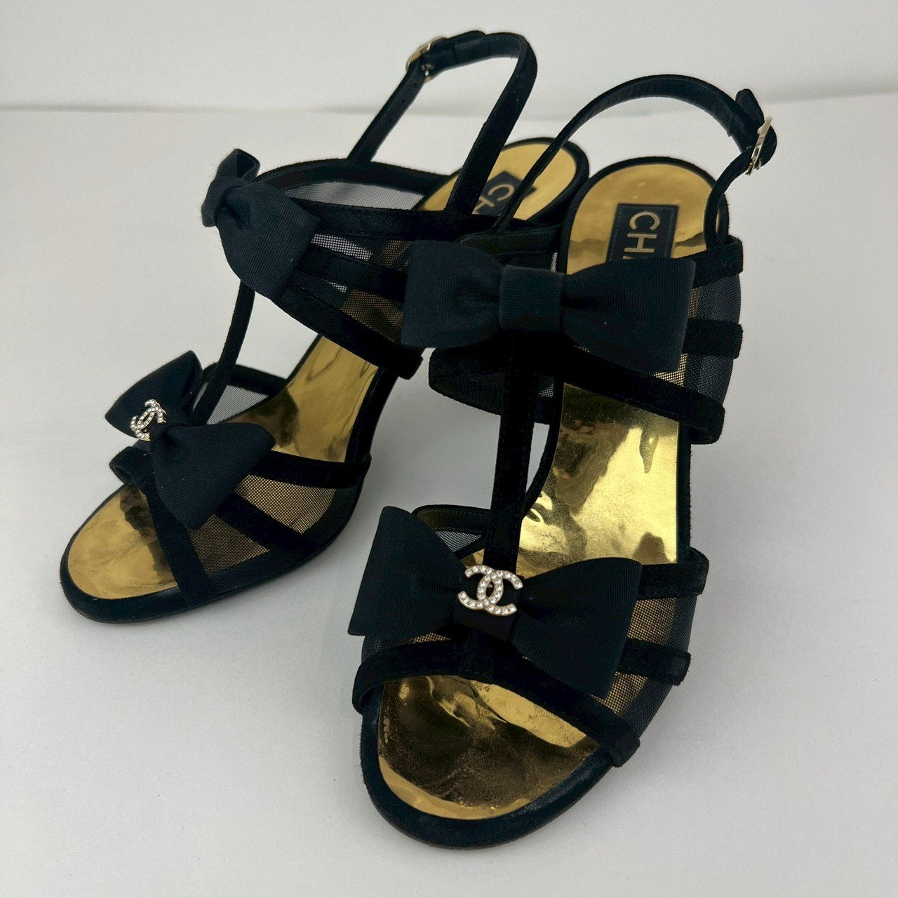 CHANEL シャネル ミュールサンダル ココマーク リボン Black ブラック