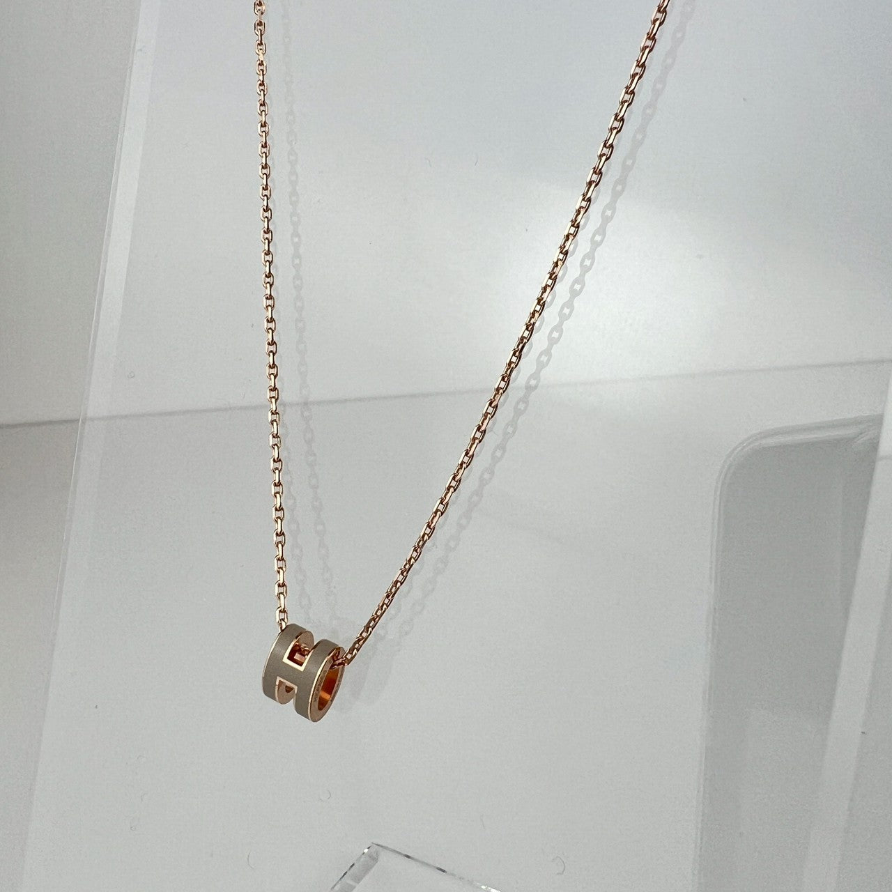 Pendant Mini pop H ミニポップH Marron grace マロングラッセ Rose gold plated ローズゴールドプレーテッド