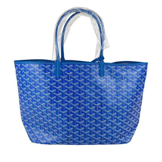 サンルイPM ブルー ゴヤールディンキャンバス シュヴロッシュカーフスキン リネン コットン