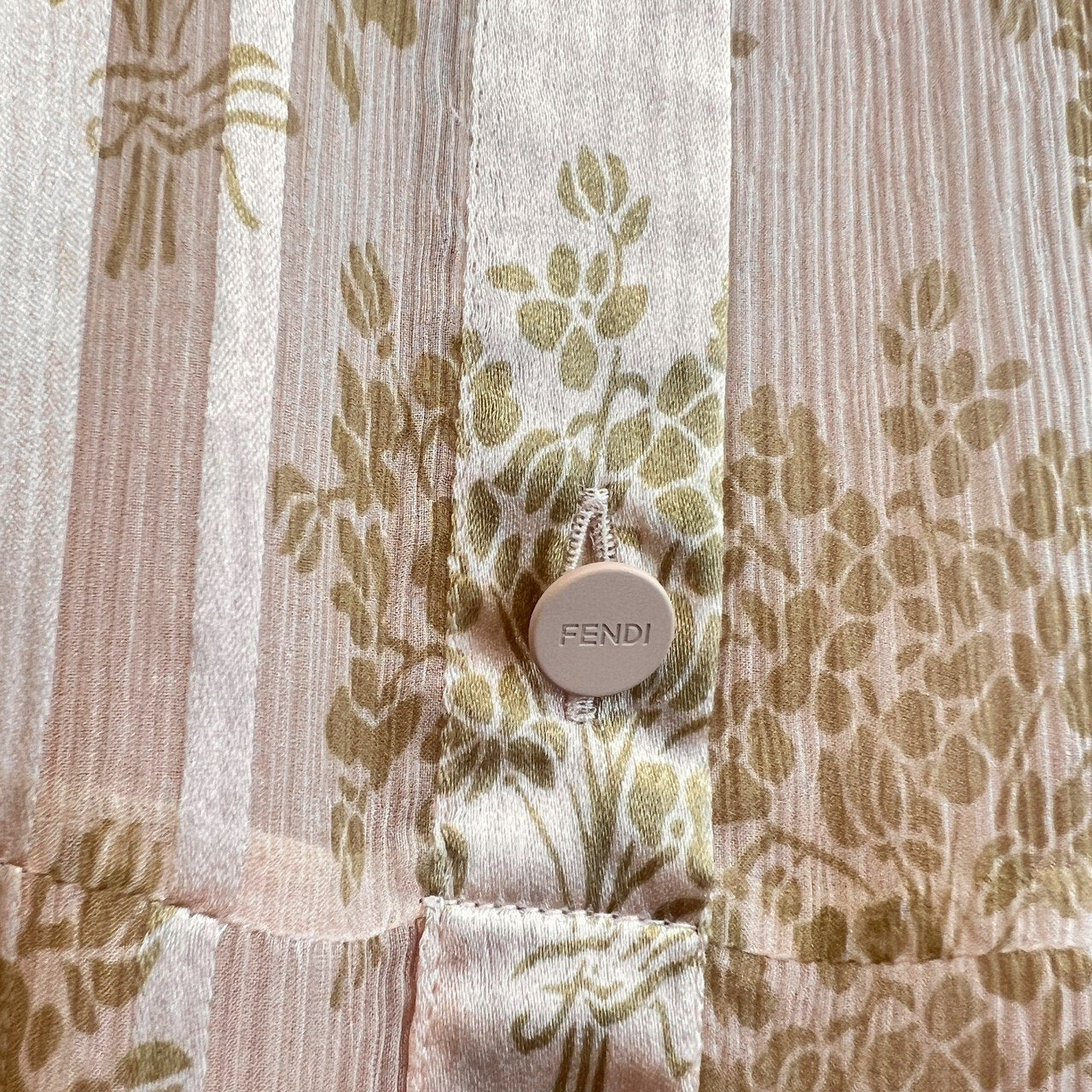 FENDI フェンディ ピンクシフォン ドレス Pink ピンク シルク サイズ36