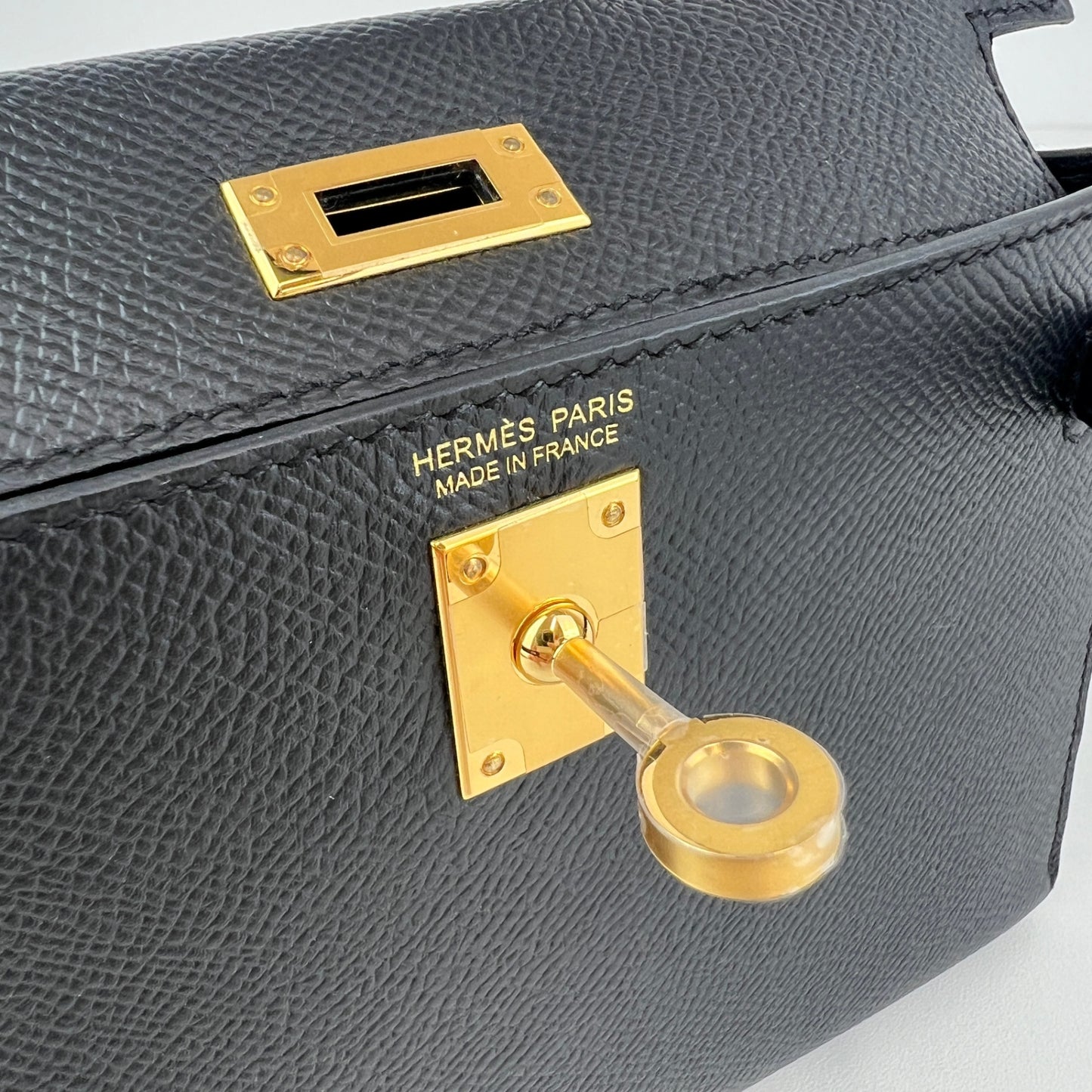 Mini kelly ミニケリー Black ブラック GHW ゴールド金具 Stamp-W W刻印 Epsom エプソン