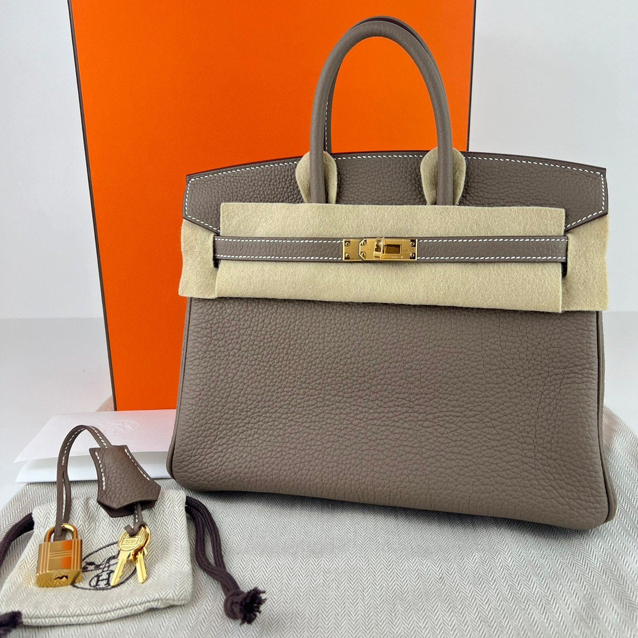 Birkin25 バーキン25 Etoupe エトープ Togo トゴ GHW ゴールド金具 Stamp-W W刻印