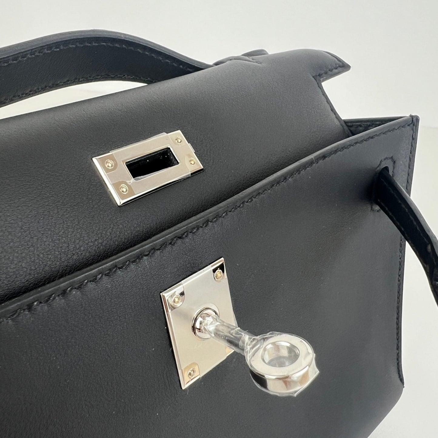 Pochette kelly ポシェットケリー Black ブラック Swift スイフト PHW シルバー金具 Stamp-K K刻印