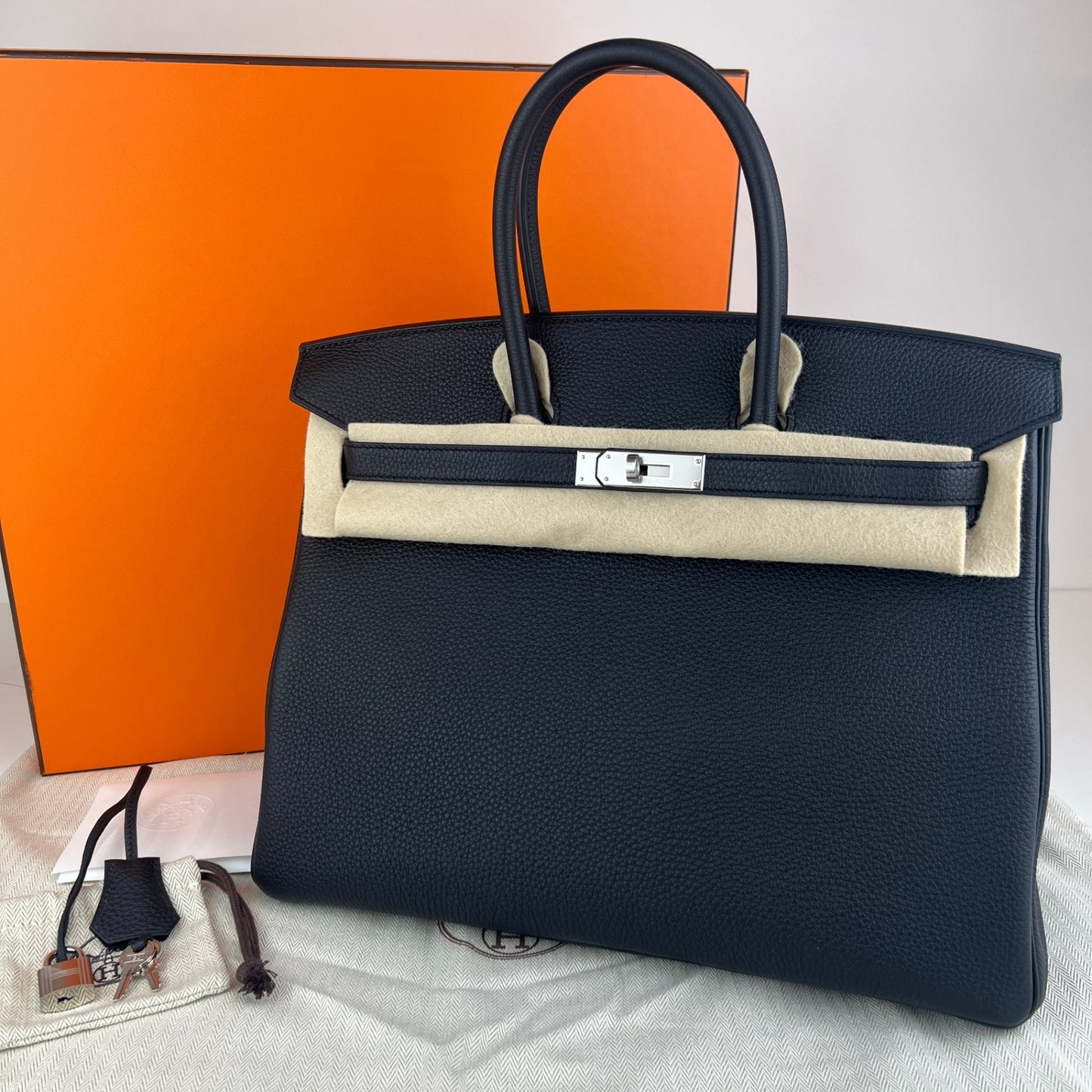 Birkin35 バーキン35 Black ブラック PHW シルバー金具 Stamp-B B刻