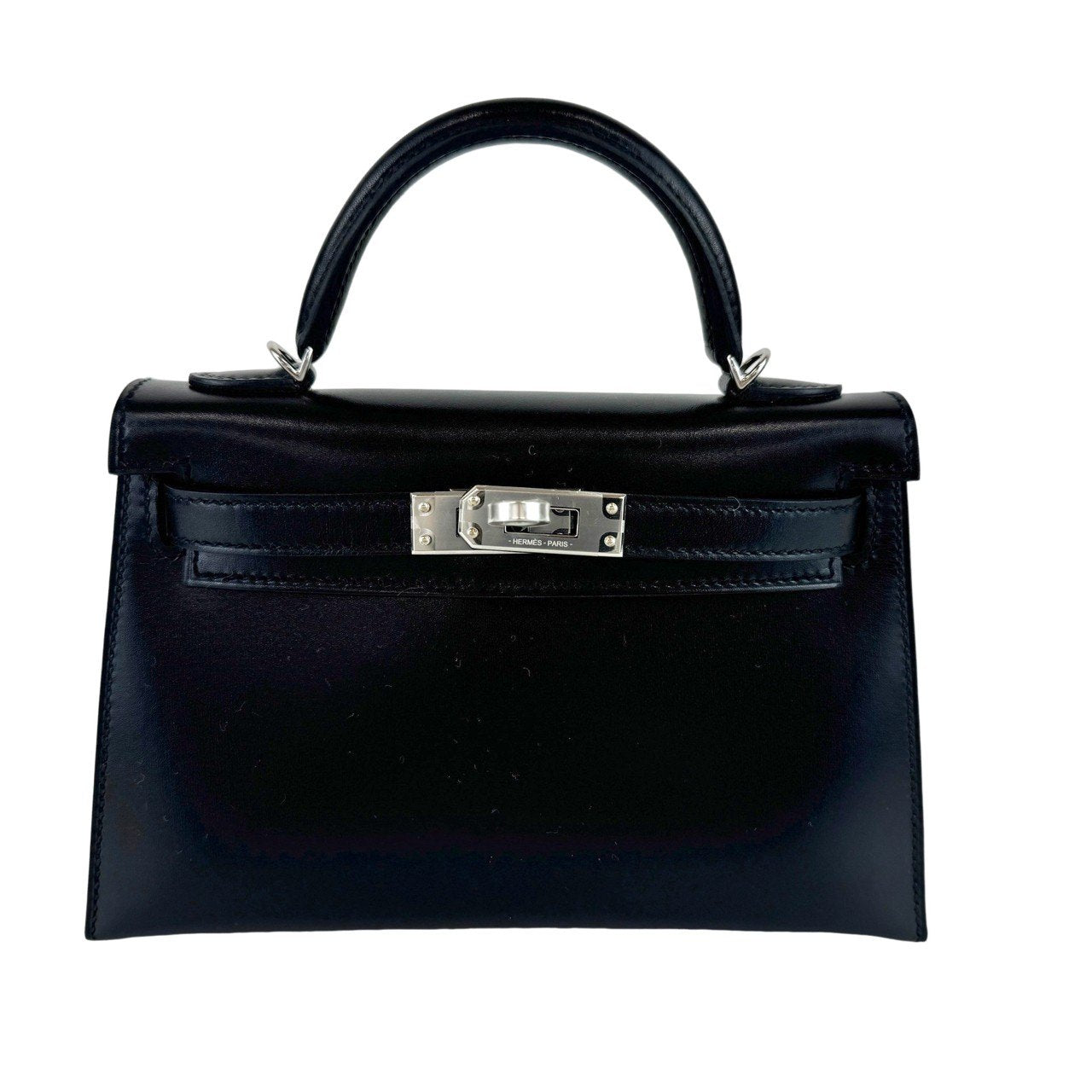 Mini kelly ミニケリー Black ブラック PHW シルバー金具 Box ボックス Stamp-U U刻印