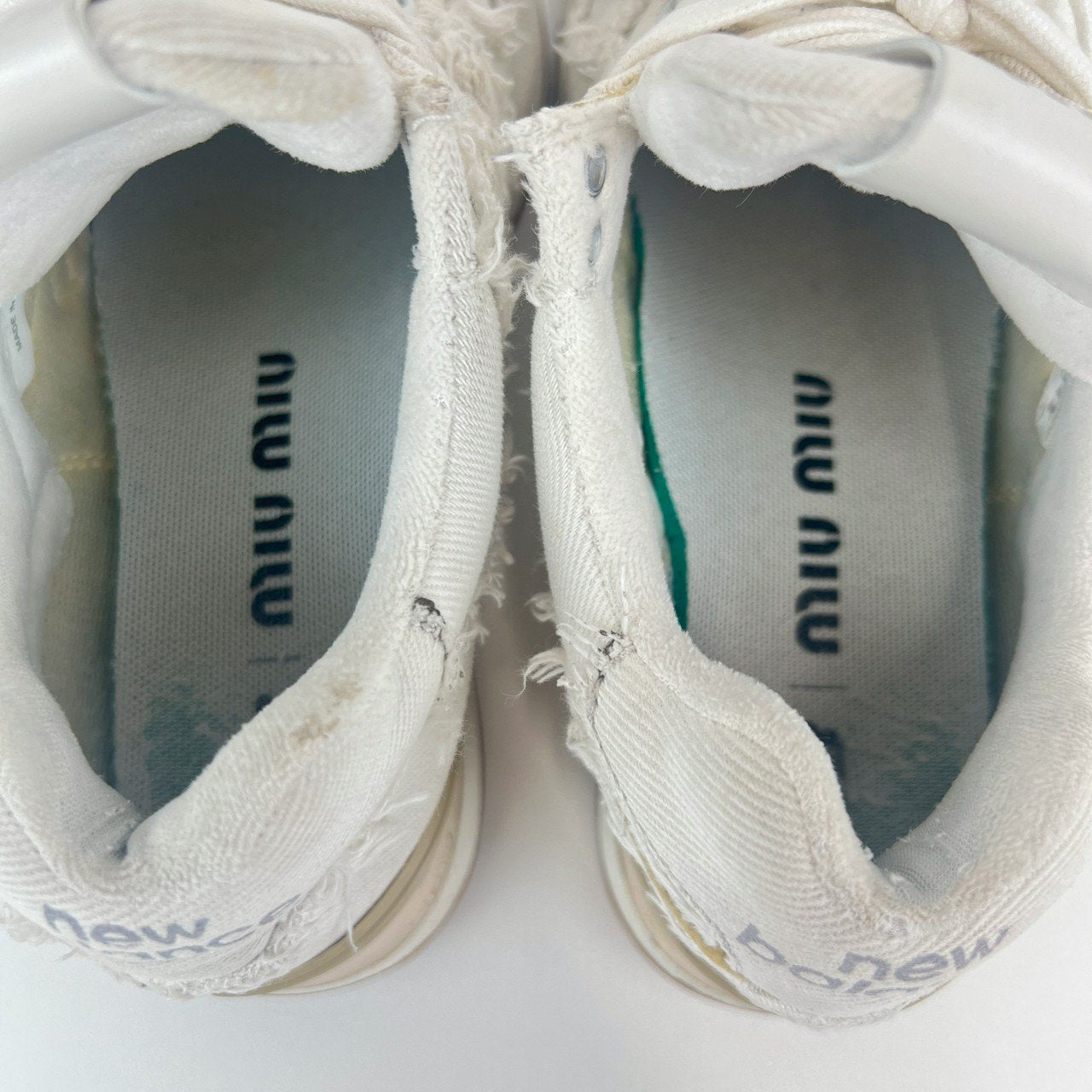 ミュウミュウ ニューバランス Miumiu×New Balance 574 スニーカー ホワイト 574 White ホワイト 34ハーフ