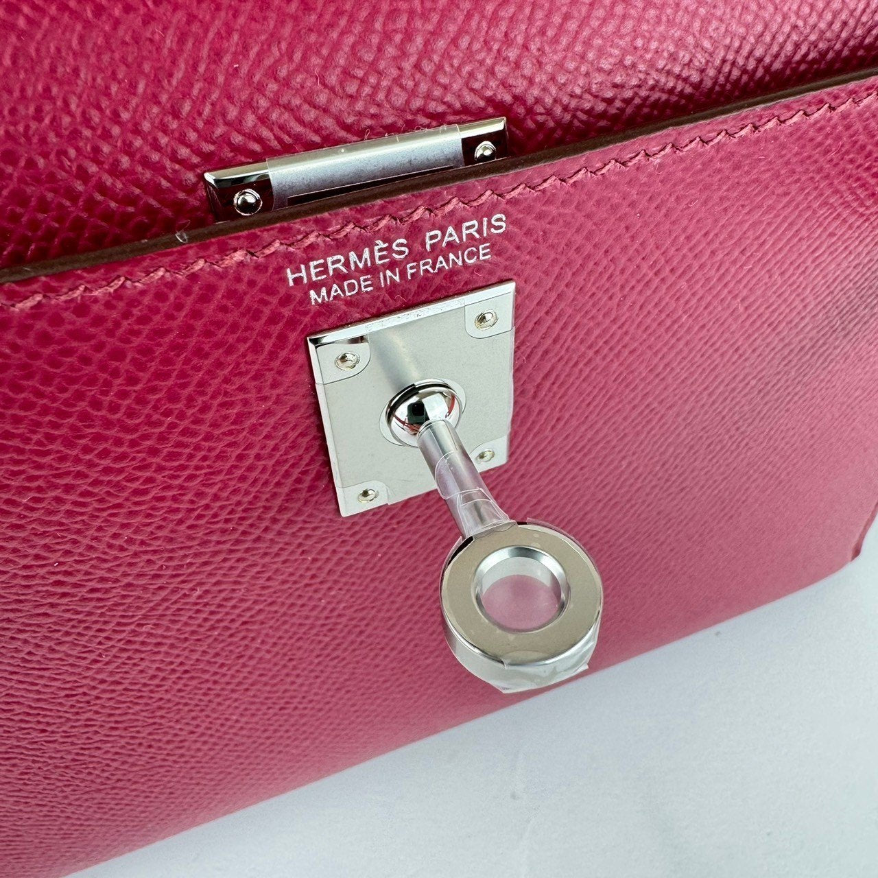 HERMES エルメス Mini kelly tricolor ミニケリー トリコロール Ruby/Rose azalee/Rouge H ルビー/ローズアザレ/ルージュアッシュ PHW シルバー金具 Epsom エプソン Stamp-B B刻印