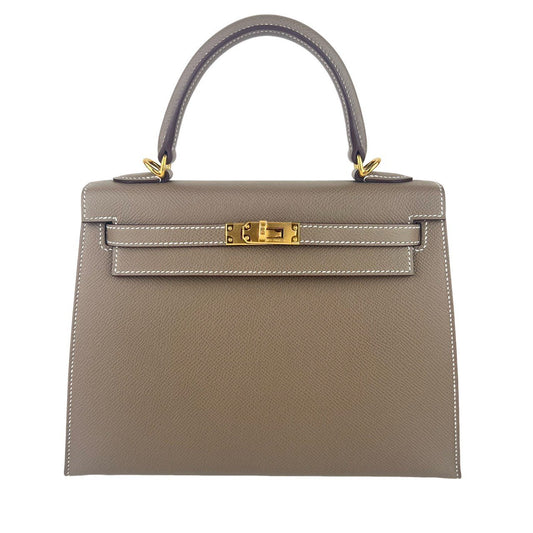 Kelly25 ケリー25 Etoupe エトープ Epsom エプソン GHW ゴールド金具 Stamp-W W刻印