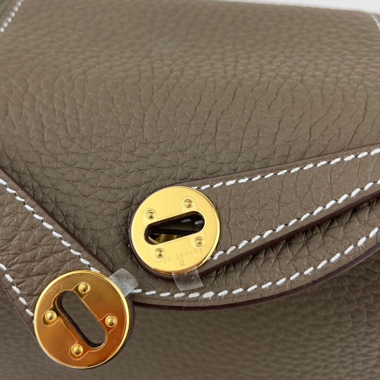 Lindy mini リンディーミニ Etoupe エトープ Taurillon Clemence トリヨンクレマンス GHW ゴールド金具 W刻