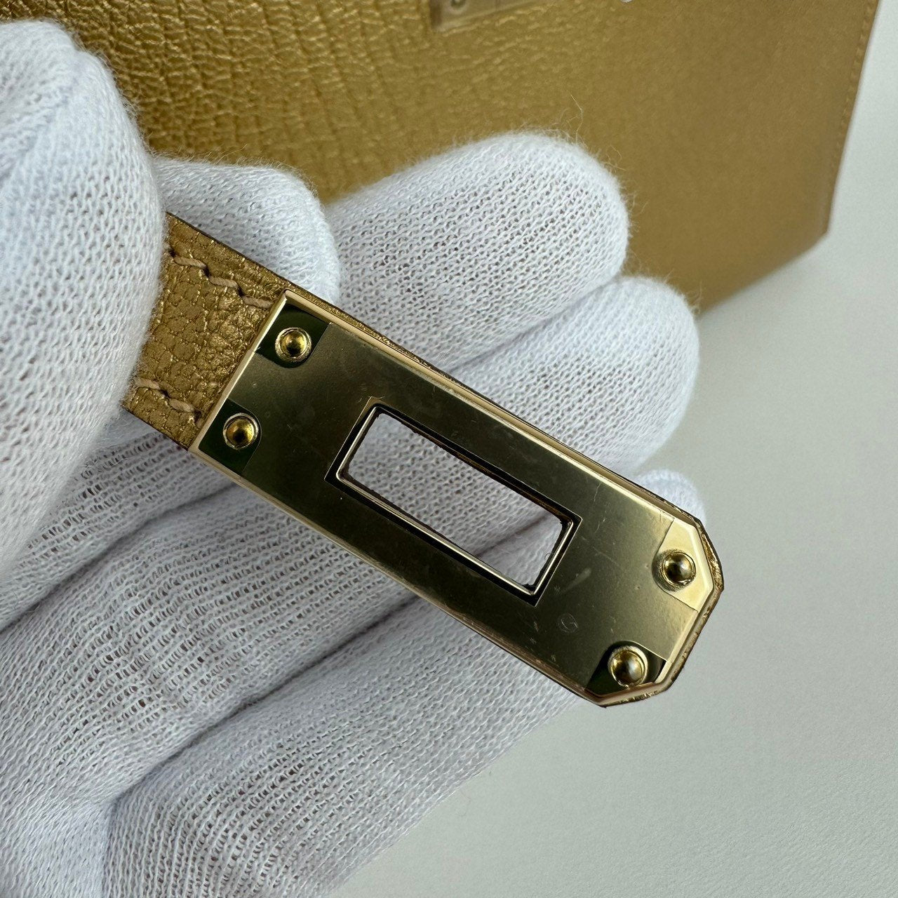 Mini kelly ミニケリー Dore ドレ Chevre シェーブル PMBHW シャンパンゴールド金具 Stamp-W W刻印