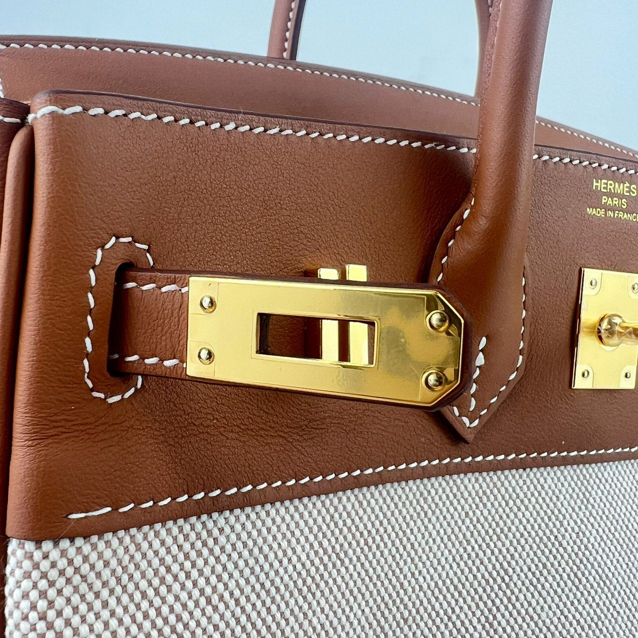 Birkin25 バーキン25 Gold ゴールド Toile H/Swift トワルアッシュ/スイフト GHW ゴールド金具 Stamp-W W刻印