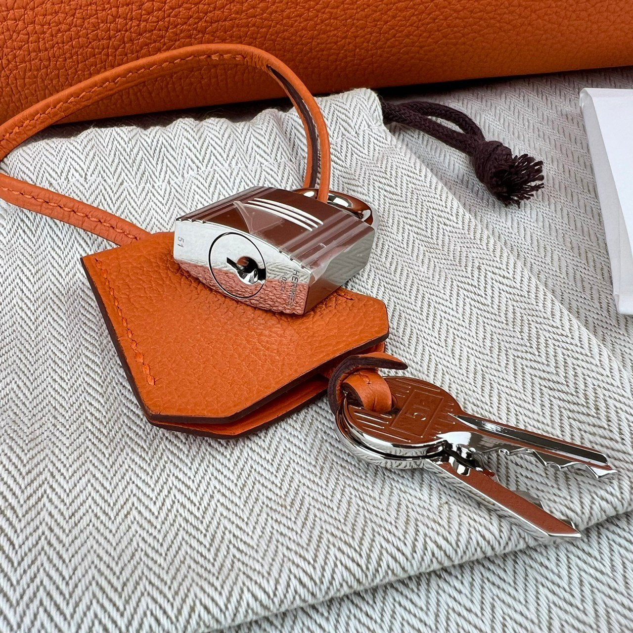 Kelly42 maxi ケリー42 マキシ Orange オレンジ PHW シルバー金具 Togo トゴ シルバー金具 Stamp-W W刻印