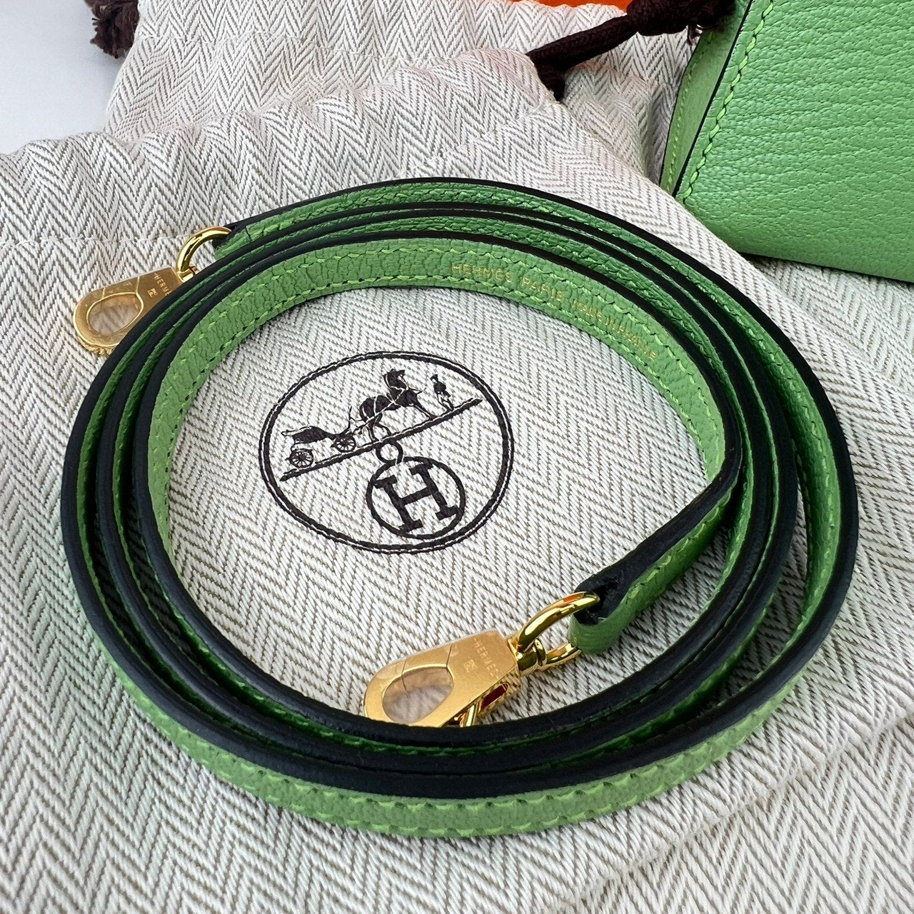 Mini kelly ミニケリー Vert criquet ヴェールクリケット GHW ゴールド金具 Chevre シェーブル Stamp-Z Z刻印