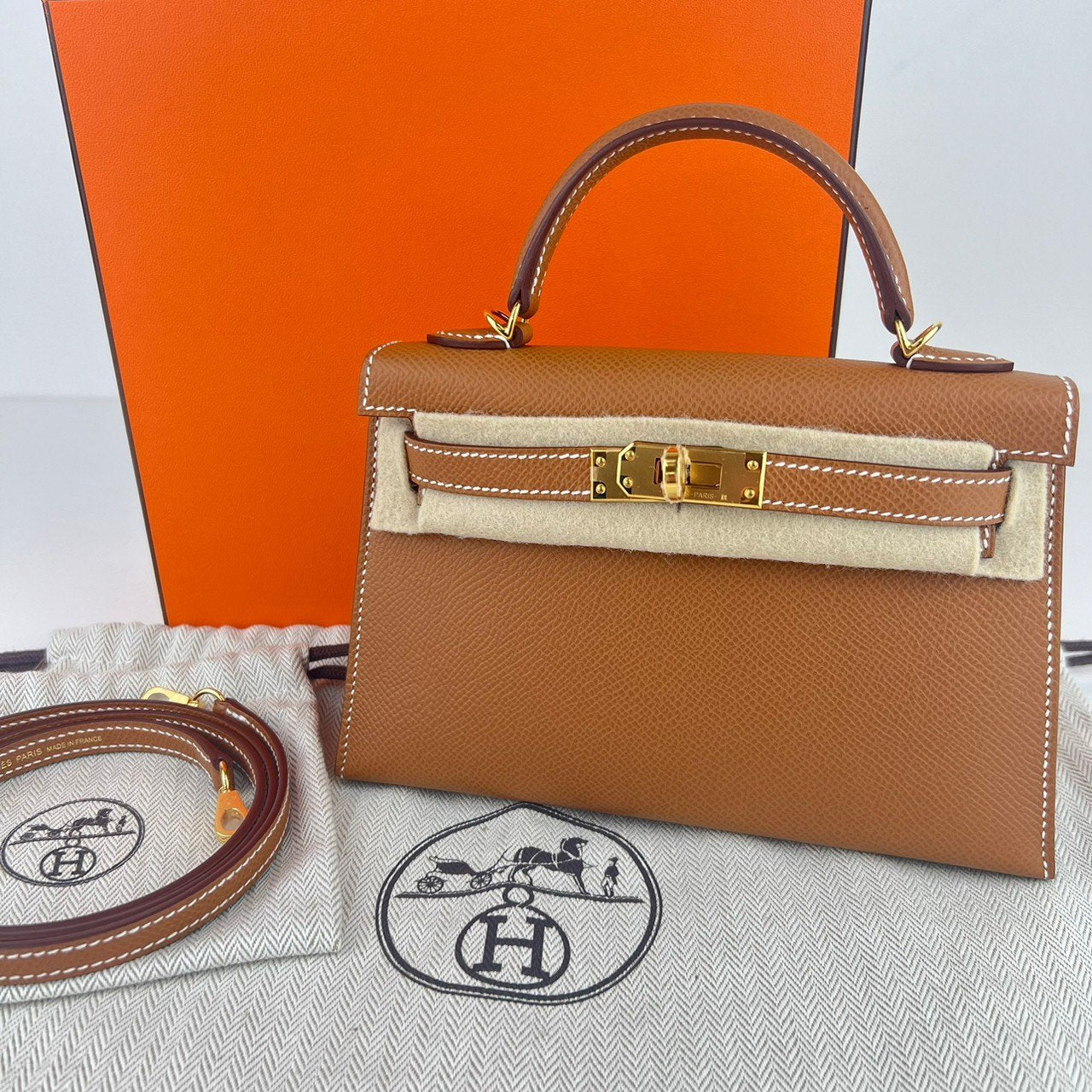 Mini kelly ミニケリー Gold ゴールド Epsom エプソン GHW ゴールド金具 Stamp-W W刻印