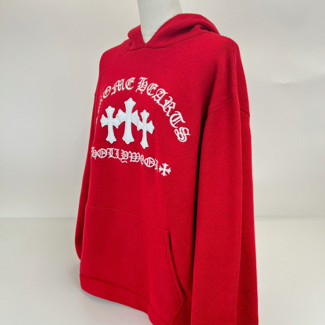 Chrome Hearts クロムハーツ パーカー レッド ホワイトロゴ メンズ XL