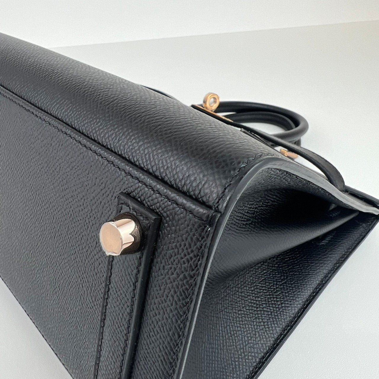 Birkin25 Sellier バーキン25 セリエ Black ブラック Epsom エプソン RGHW ローズゴールド金具 Stamp-U U刻印