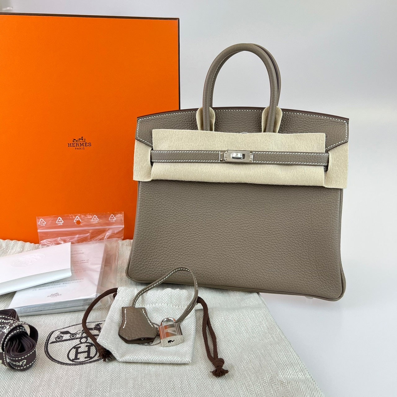 HERMES エルメス Birkin 25 バーキン25 Etoupe エトープ Togo トゴ