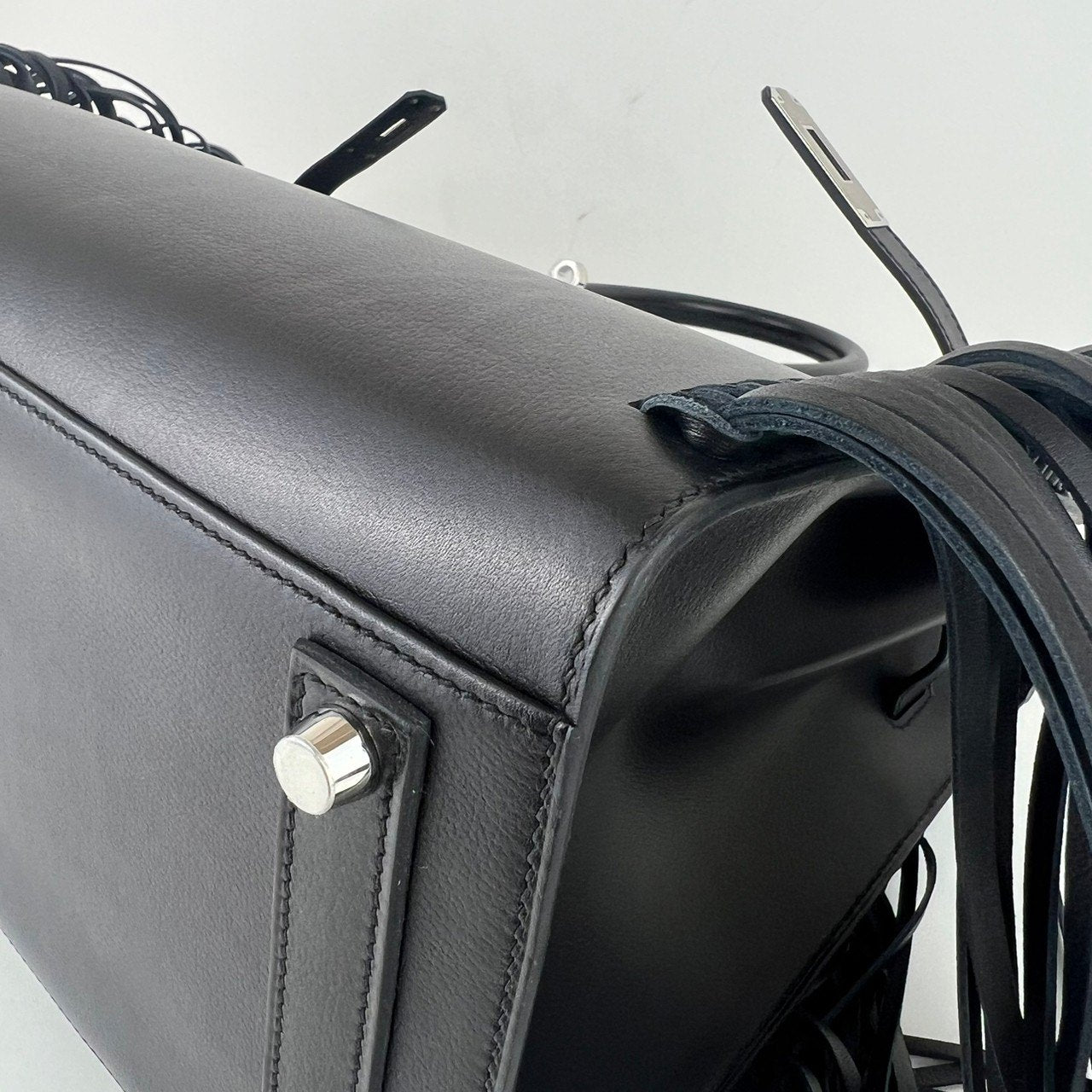 Birkin35 Anate バーキン35 アナーテ フリンジ Black ブラック W刻印 Evergrain エバーグライン