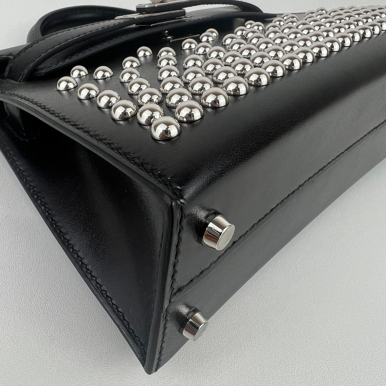 Mini Kelly Cloute ミニケリークローテ Black ブラック PHW シルバー金具 Boxcalf ボックスカーフ Stamp-W W刻印
