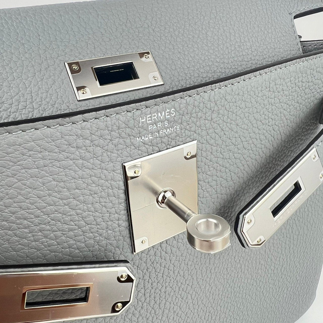 Kelly28 ケリー28 Gris moyen グリムエット Togo トゴ PHW シルバー金具 Stamp-W W刻印