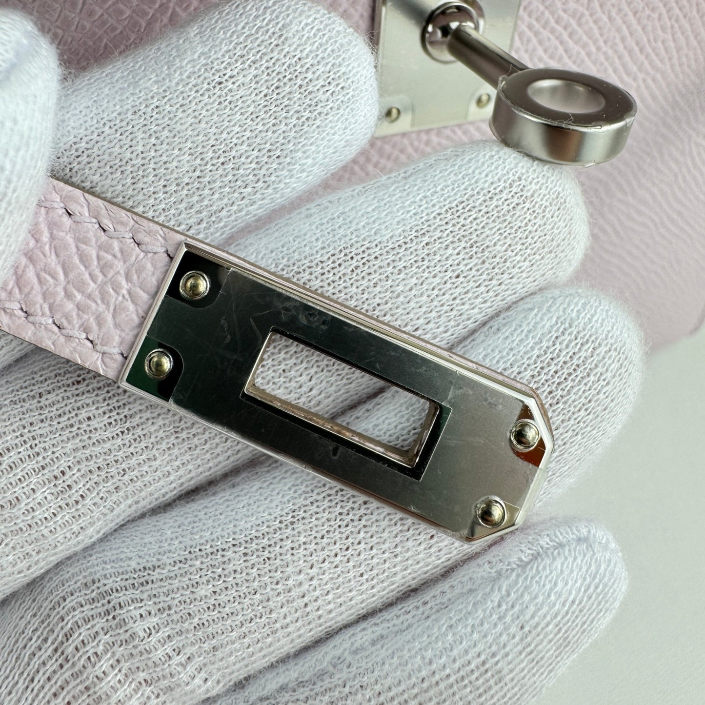 Mini kelly ミニケリー Mauve pale モーヴペール PHW シルバー金具 Stamp-W W刻 Epsom エプソン