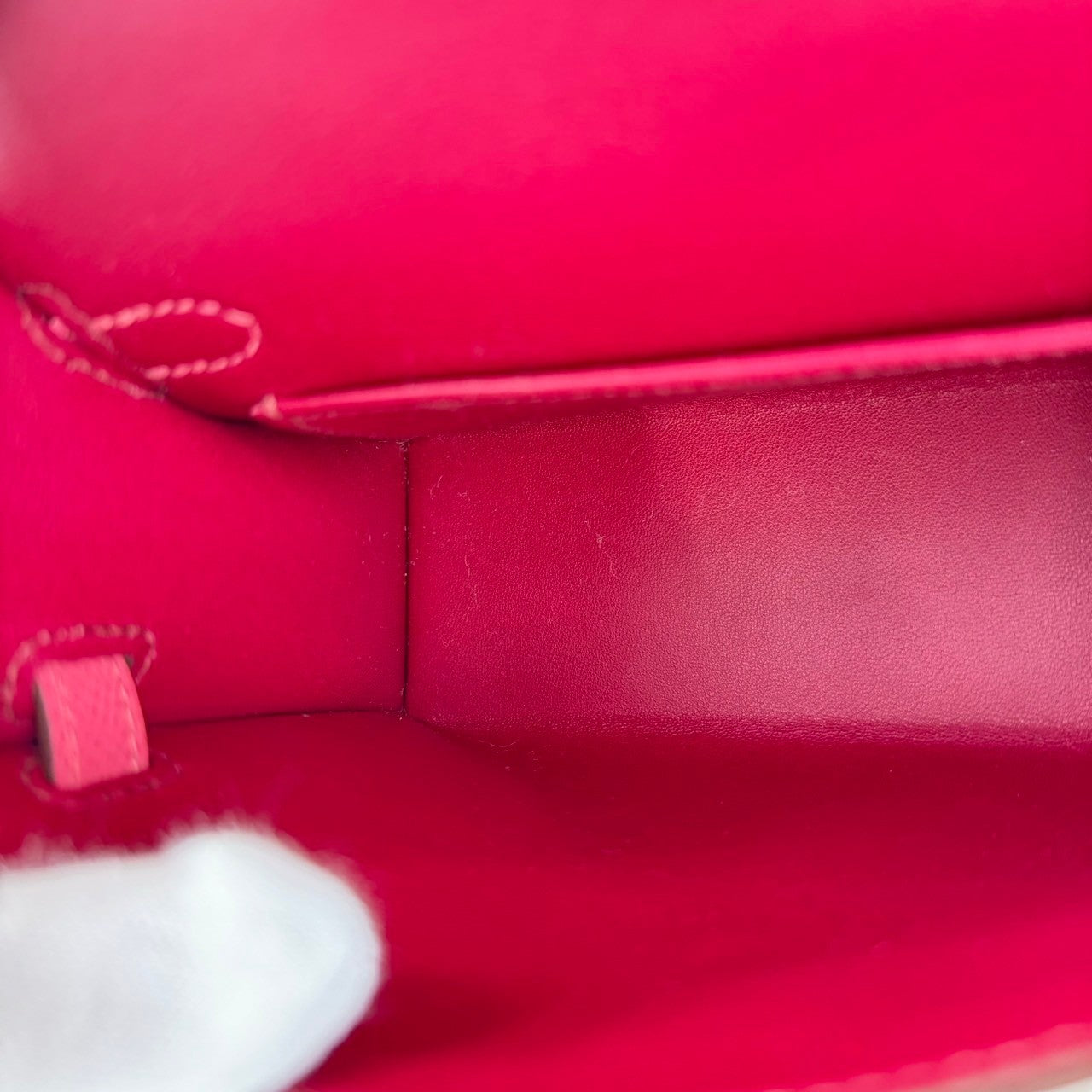 HERMES エルメス Mini kelly tricolor ミニケリー トリコロール Ruby/Rose azalee/Rouge H ルビー/ローズアザレ/ルージュアッシュ PHW シルバー金具 Epsom エプソン Stamp-B B刻印