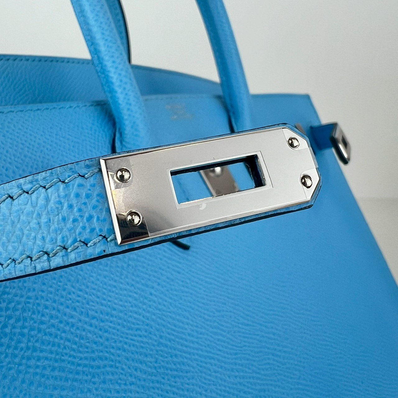 Birkin25 sellier バーキン25 セリエ Celeste セレステ PHW シルバー金具 U刻 Epsom エプソン