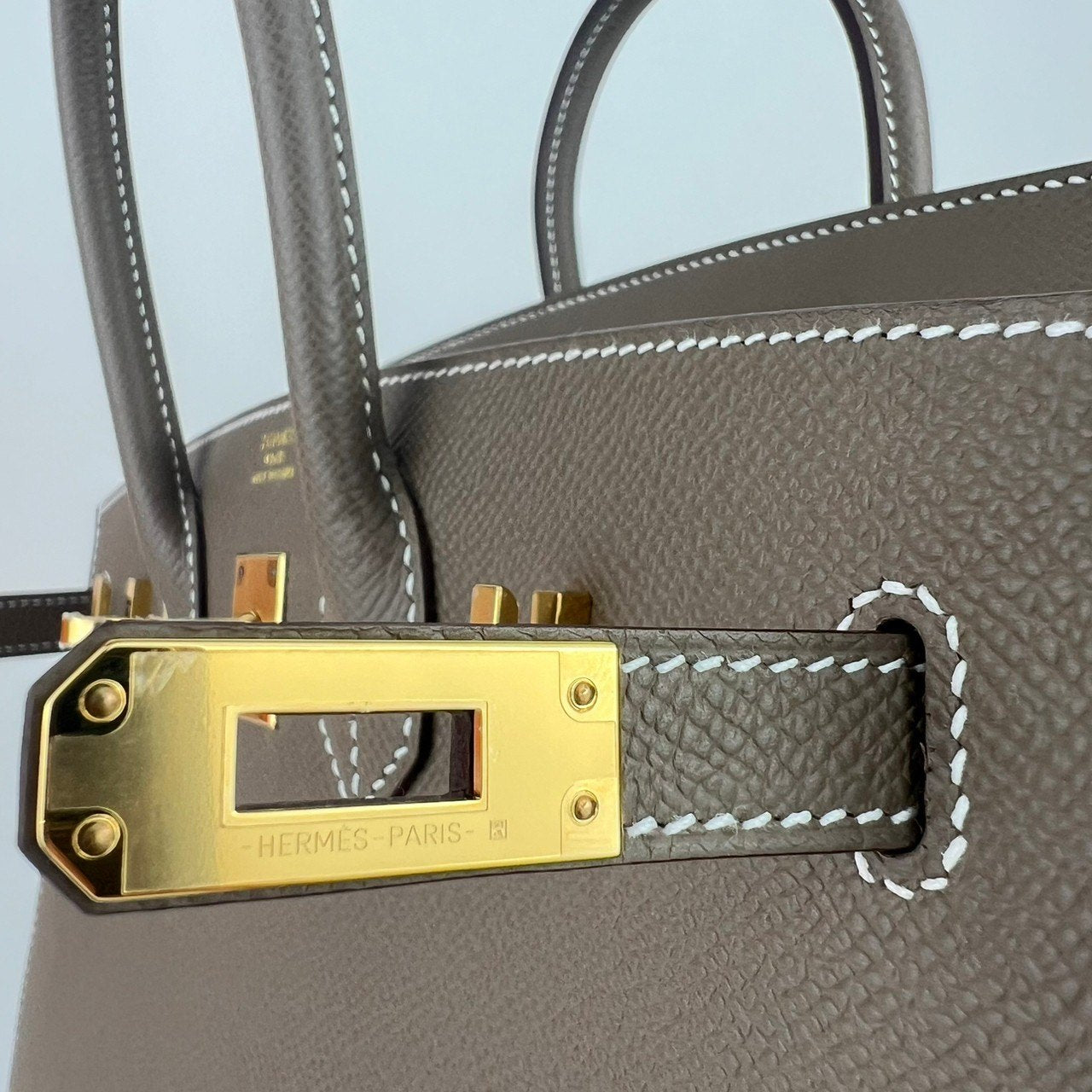 Birkin25 Sellier バーキン25セリエ Etoupe エトープ GHW ゴールド金具 Epsom エプソン Stamp-W W刻印 ハンドバッグ レディースバッグ