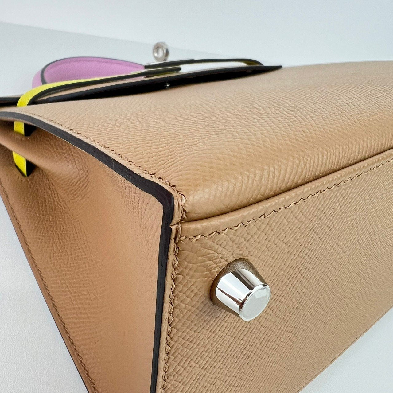 Kelly25 Toricolor ケリー25トリコロール Chai/Mauve sylvester/Lime チャイ/モーヴシルベストル/ライム PHW シルバー金具 Epsom エプソン Stamp-U U刻印
