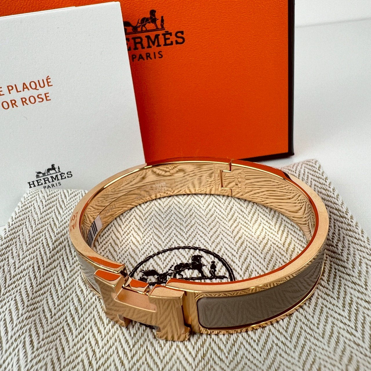 Clic H Bracelet クリックH ブレスレット Rose gold plated ローズゴールドプレーテッド Marron grace マロングラッセ