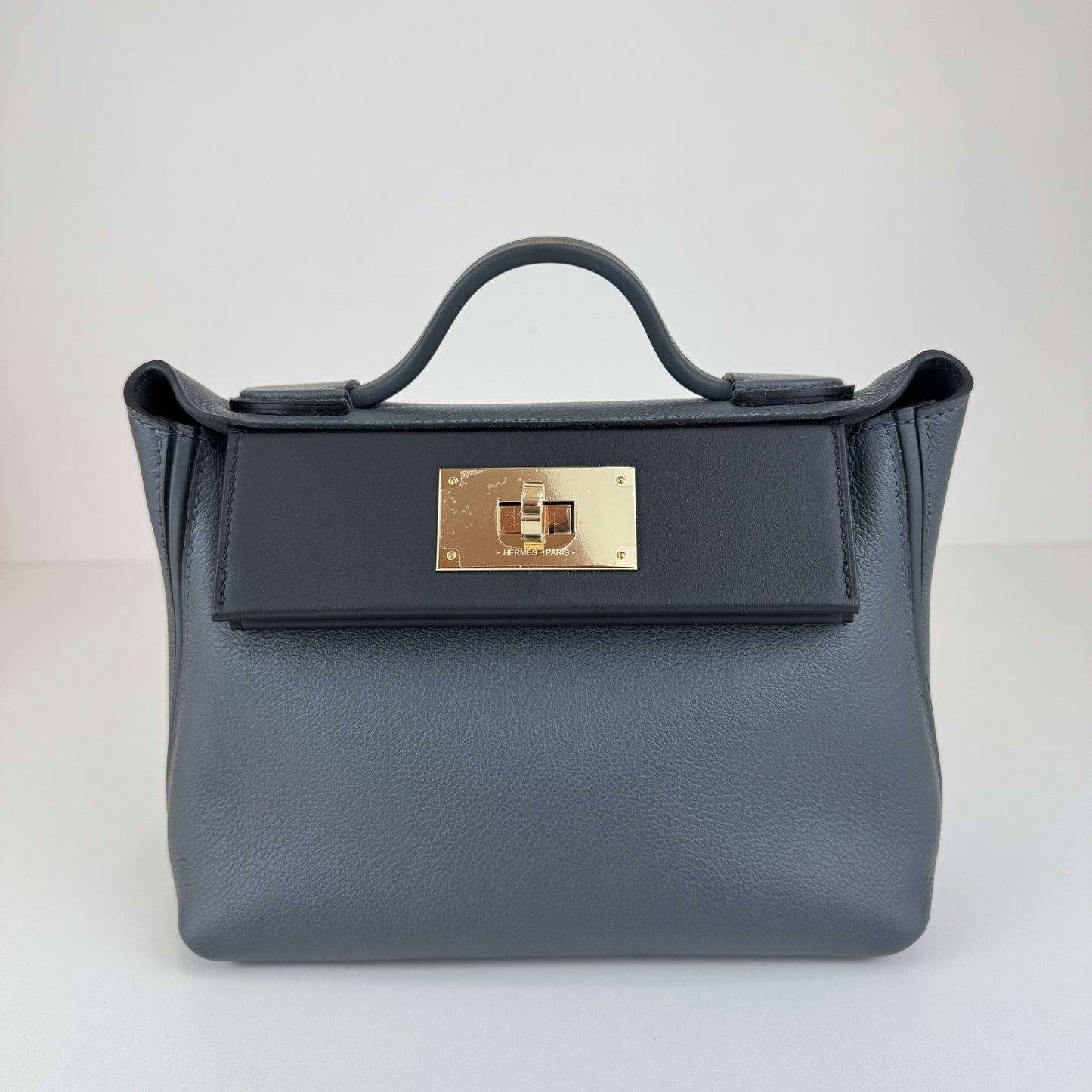 Van quatre mini ヴァンキャトルミニ Stamp-K K刻印 Evercolor/Swift エバーカラー/スイフト Gris meyer/Black グリメイヤー/ブラック PMBHW シャンパンゴールド金具