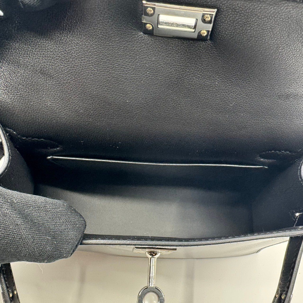 HERMES エルメス Mini kelly ミニケリー Black ブラック PHW シルバー金具 Box calf ボックスカーフ Stamp-Z Z刻印