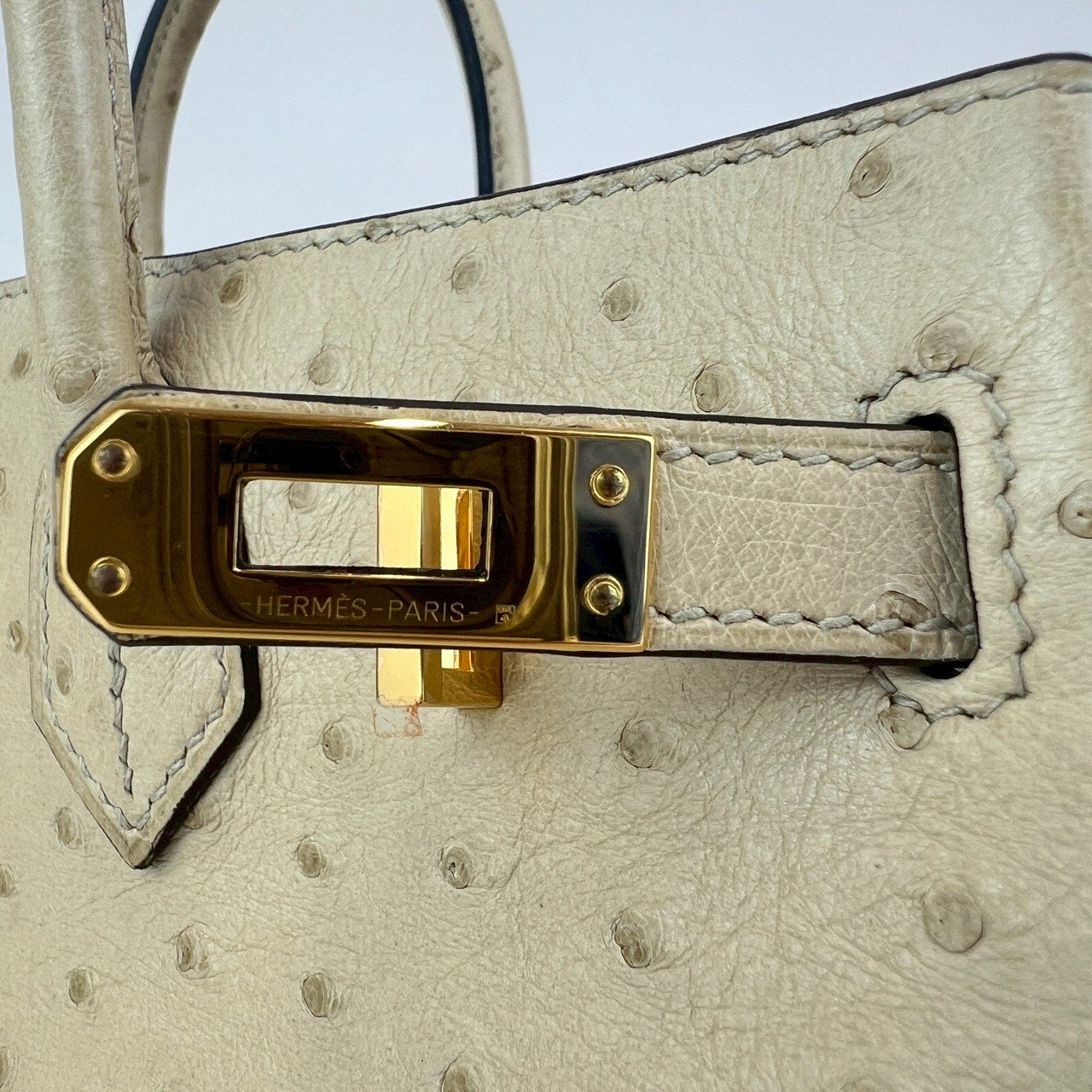 Hermès エルメス Birkin25 バーキン25 Stamp-Z Z刻印 Ostrich オーストリッチ Parchemin パルシュマン GHW ゴールド金具