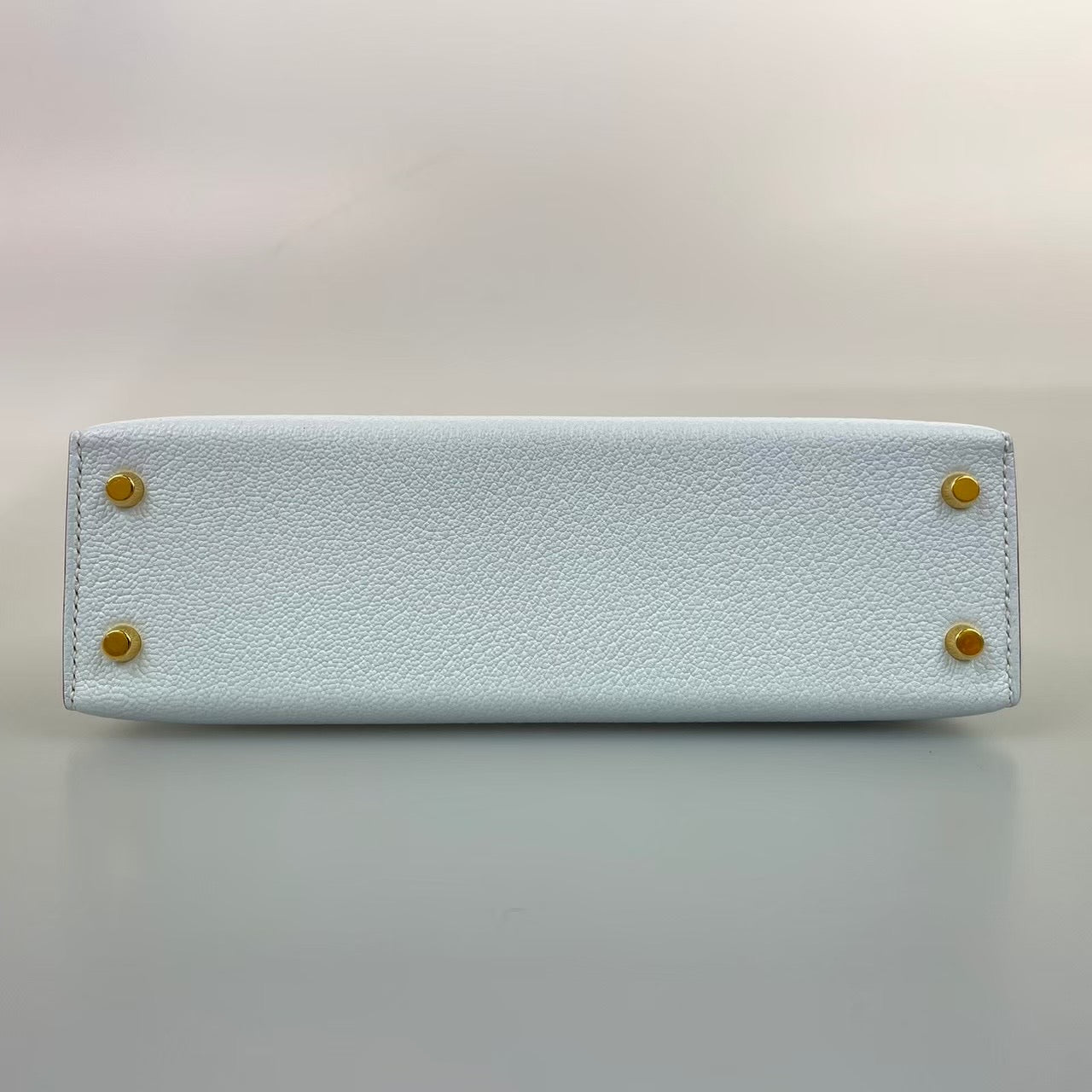 Mini Kerry 2 ミニケリー2 Blue Brume ブループリュム Chevre シェーブル ゴールド金具 U刻印 2way ハンドバッグ ショルダーバッグ