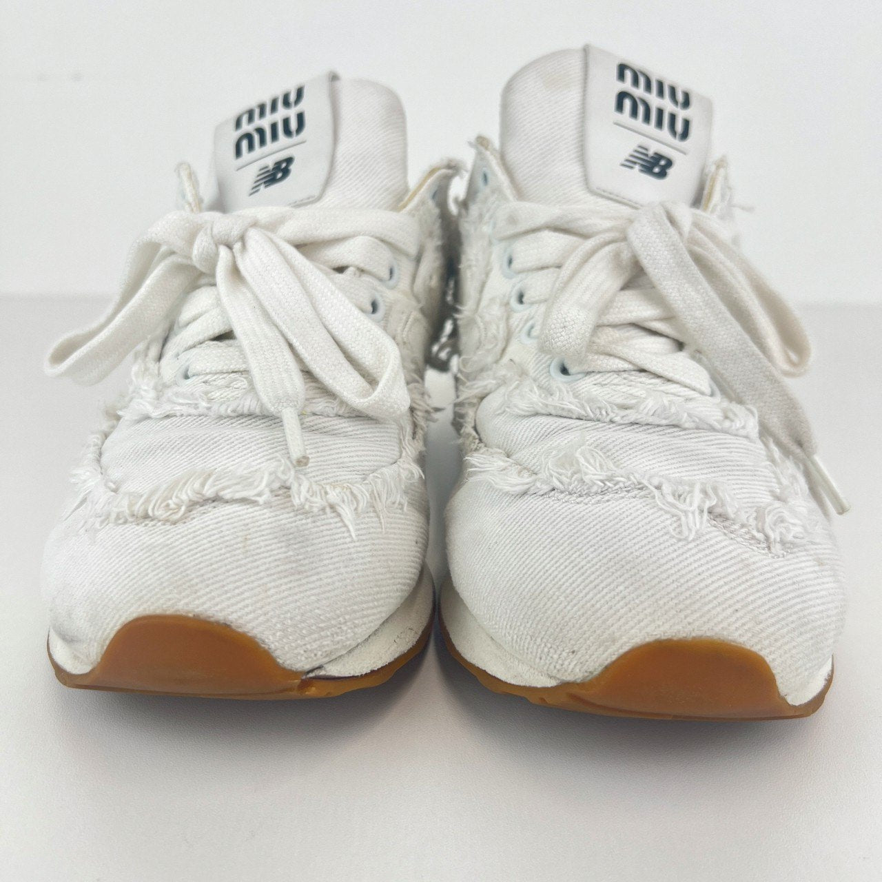 ミュウミュウ ニューバランス Miumiu×New Balance 574 スニーカー ホワイト 574 White ホワイト 34ハーフ