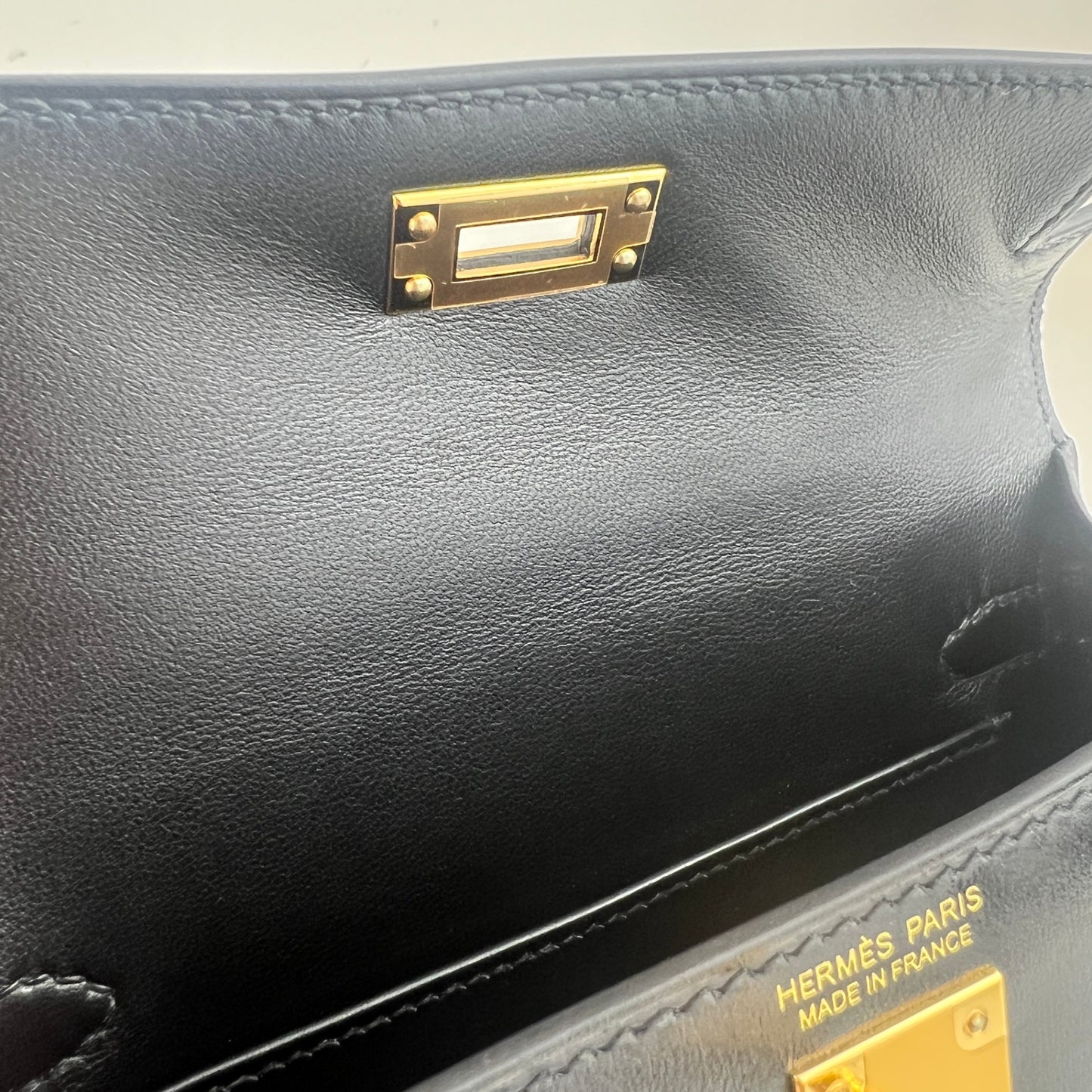 Hermès エルメス Mini kelly ミニケリー Stamp-K K刻印 Box ボックス Black ブラック GHW ゴールド金具