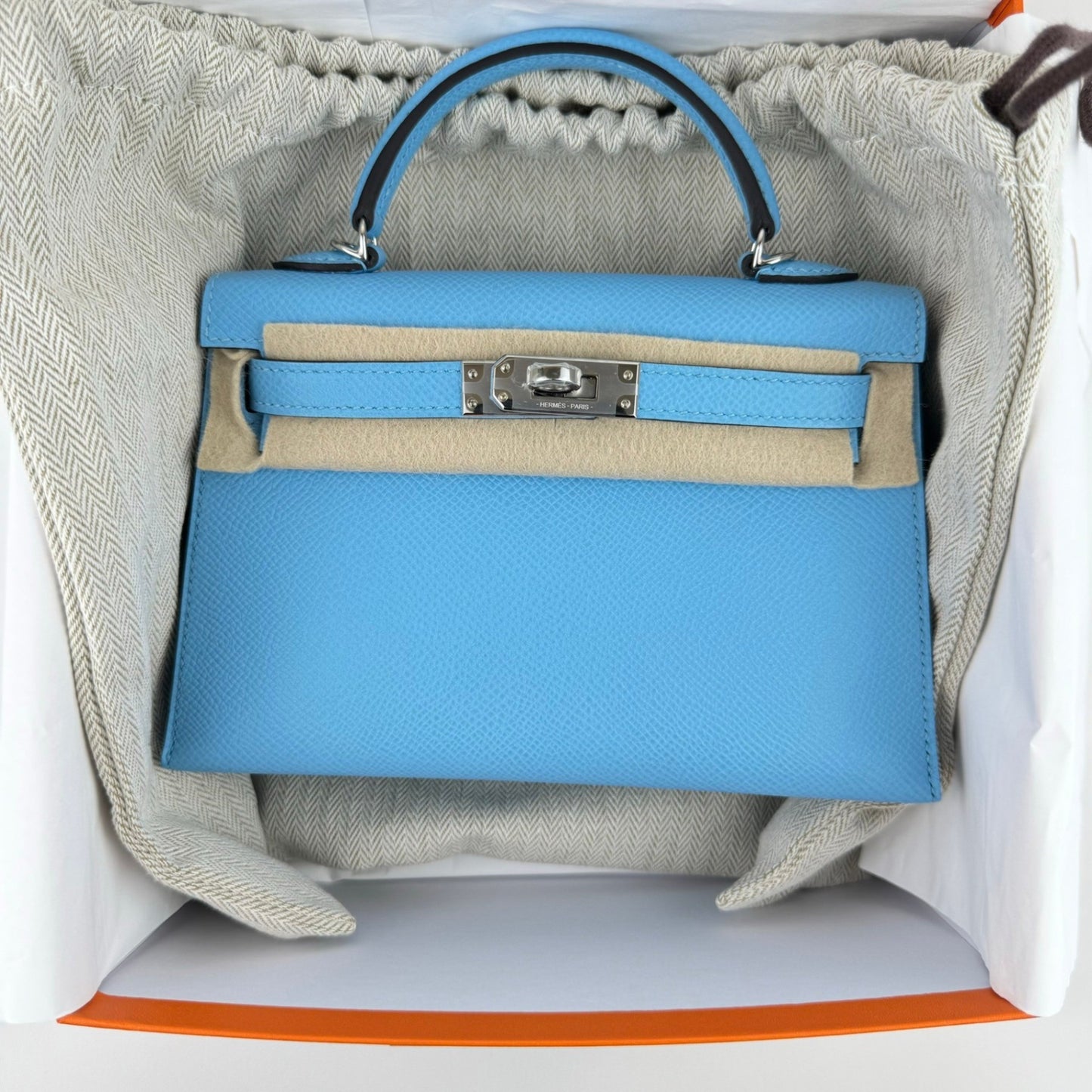 Mini kelly ミニケリー Celeste セレステ PHW シルバー金具 シルバー金具 Epsom エプソン Stamp-W W刻印