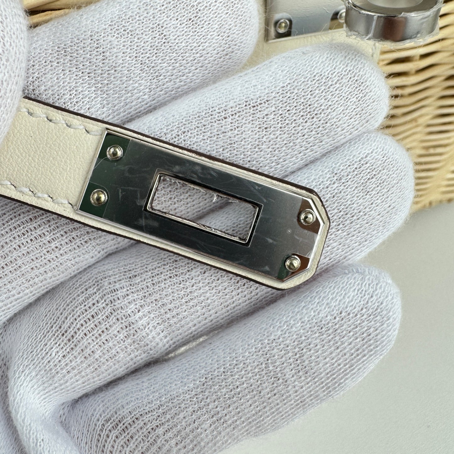 Mini kelly picnic ミニケリーピクニック Nata ナタ Swift/Rattan スイフト/ラタン PHW シルバー金具 Stamp-W W刻印