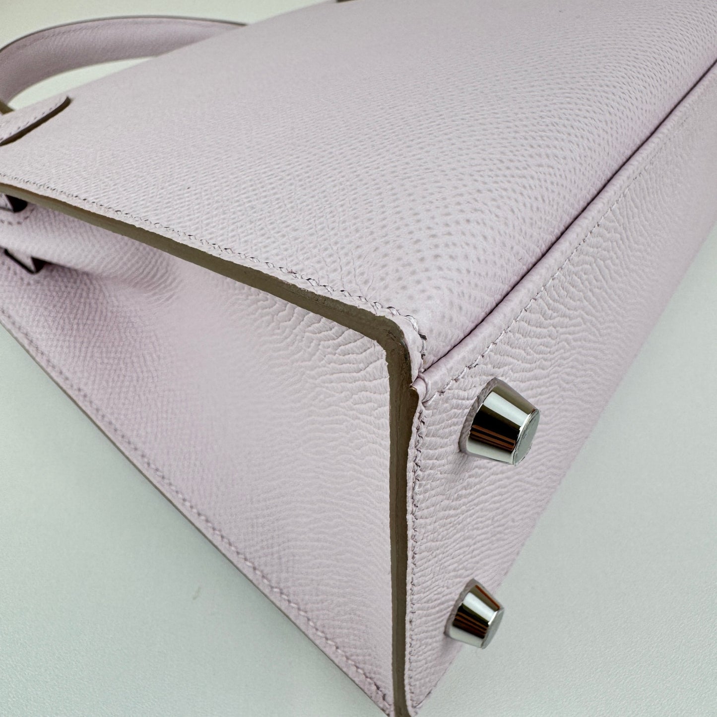 Kelly25 ケリー25 Stamp-B B刻印 Epsom エプソン Mauve pale モーヴペール PHW シルバー金具