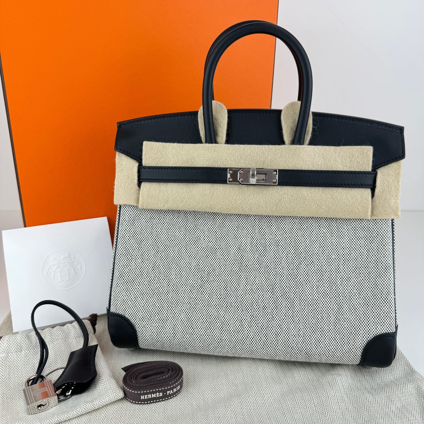 Birkin25 バーキン25 Black ブラック PHW シルバー金具 Stamp-B B刻