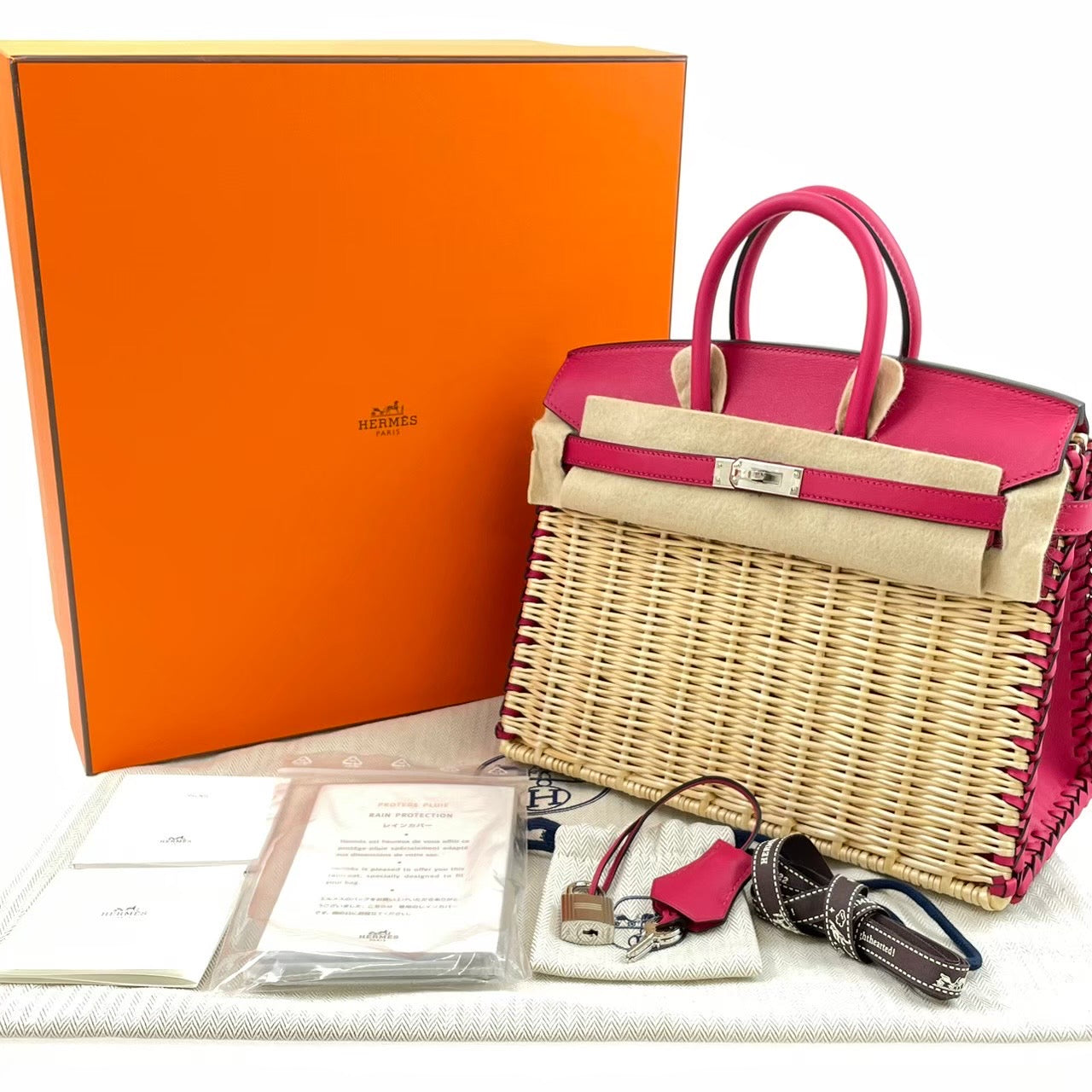 Birkin25 Picnic バーキン25 ピクニック Franboise フランボワーズ Chevre/Rattan シェーブル/ラタン シルバー金具 Z刻印