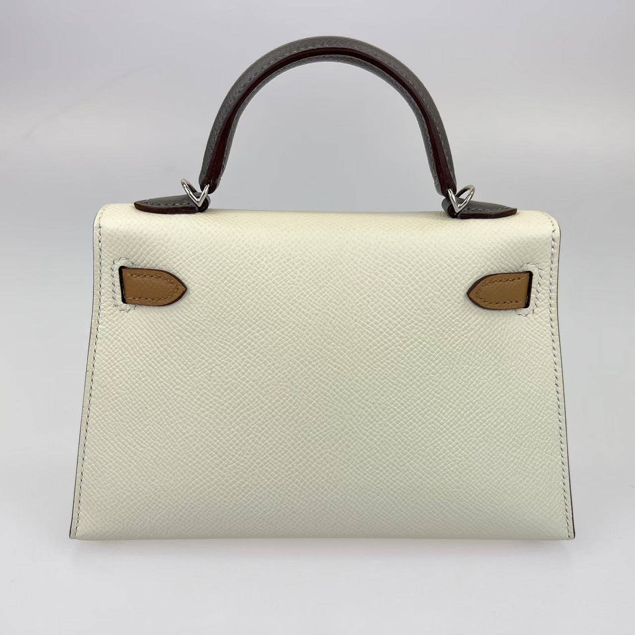 Mini Kerry Tricolore ミニケリー トリコロール Nata/Chai/Gris mayer ナタ/チャイ/グリメイヤー Silver Hardwear シルバー金具 Epsom エプソン U刻印 2way ハンドバッグ ショルダーバッグ