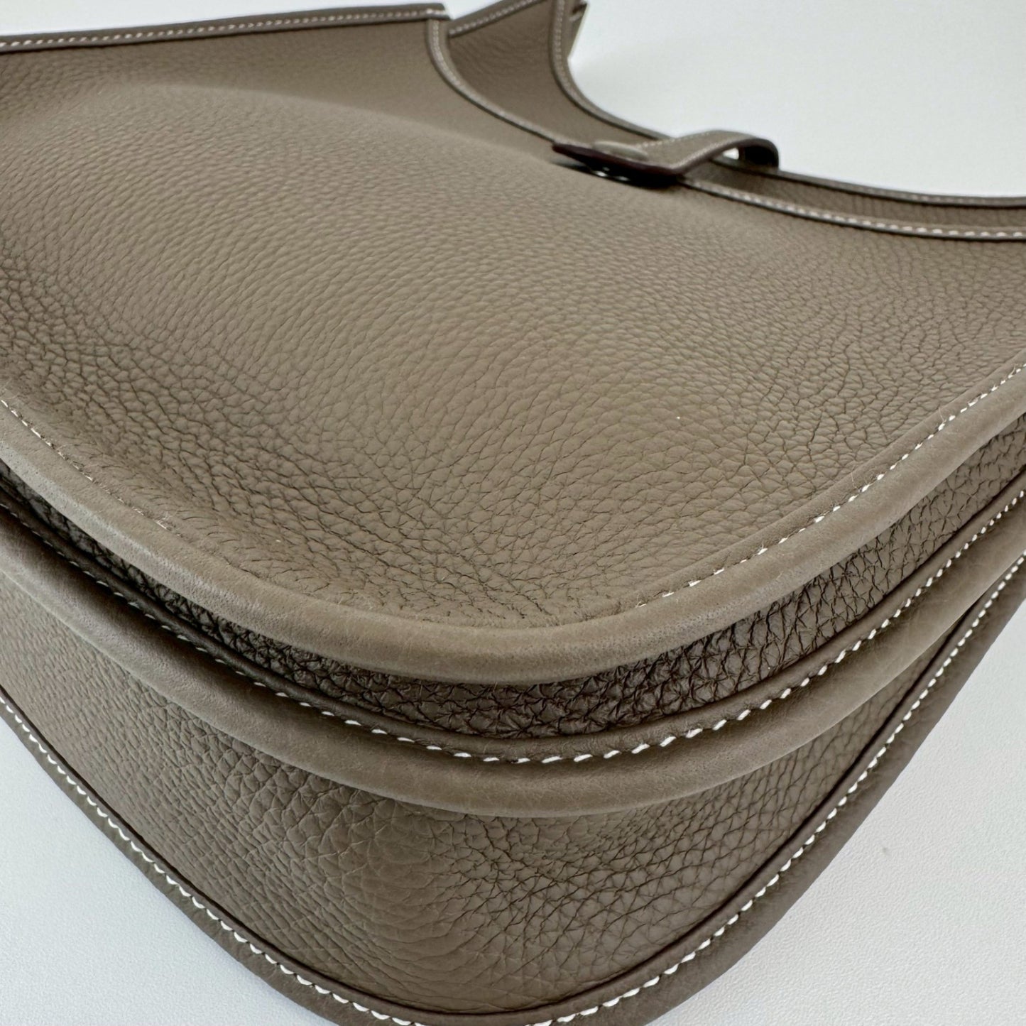 Evelyn PM エヴリンPM Etoupe エトープ PHW シルバー金具 Taurillon Clemence トリヨンクレマンス Stamp-K K刻印